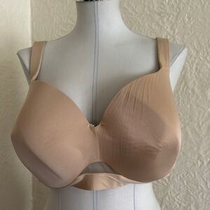 Cacique Lane Bryant Lightly Lined Balconette Nude Beige Bra Cooling Mesh 48DD